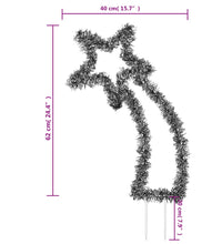 Sternschnuppe mit Erdspießen und 80 LEDs 62 cm