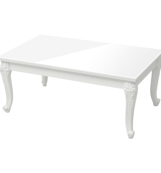 Couchtisch Hochglanz-Weiß 100x50x42 cm Holzwerkstoff