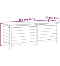 Gartentruhe 150x50x56,5 cm Massivholz Tanne