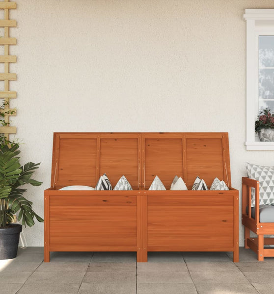 Gartentruhe Braun 150x50x56,5 cm Massivholz Tanne