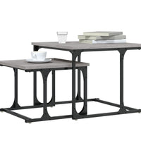 Satztische 2 Stk. Grau Sonoma Holzwerkstoff