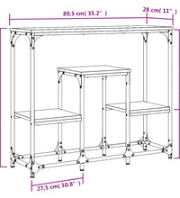 Konsolentisch Grau Sonoma 89,5x28x76 cm Holzwerkstoff