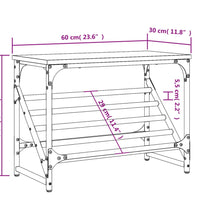 Schuhregal Schwarz 60x30x45 cm Holzwerkstoff