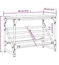 Schuhregal Sonoma-Eiche 60x30x45 cm Holzwerkstoff