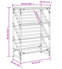 Schuhregal Schwarz 60x30x85 cm Holzwerkstoff