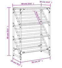 Schuhregal Braun Eichen-Optik 60x30x85 cm Holzwerkstoff