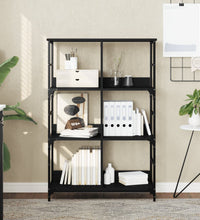 Bücherregal Schwarz 78,5x33x117,5 cm Holzwerkstoff