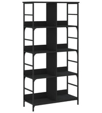 Bücherregal Schwarz 78,5x33x153 cm Holzwerkstoff