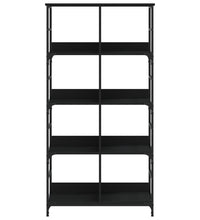 Bücherregal Schwarz 78,5x33x153 cm Holzwerkstoff