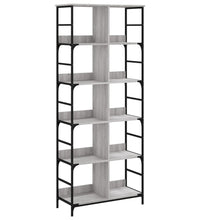 Bücherregal Grau Sonoma 78,5x33x188,5 cm Holzwerkstoff