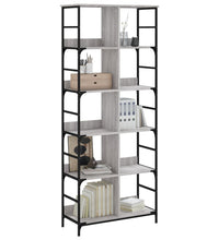 Bücherregal Grau Sonoma 78,5x33x188,5 cm Holzwerkstoff
