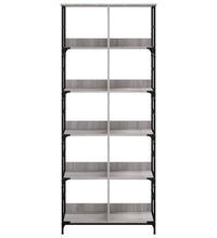 Bücherregal Grau Sonoma 78,5x33x188,5 cm Holzwerkstoff