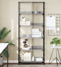 Bücherregal Grau Sonoma 78,5x33x188,5 cm Holzwerkstoff