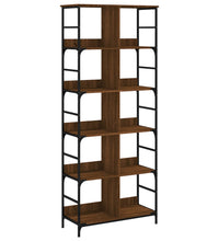 Bücherregal Braun Eichen-Optik 78,5x33x188,5 cm Holzwerkstoff