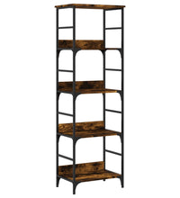 Bücherregal Räuchereiche 50x33x153 cm Holzwerkstoff