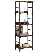 Bücherregal Räuchereiche 50x33x153 cm Holzwerkstoff