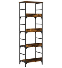 Bücherregal Räuchereiche 50x33x153 cm Holzwerkstoff