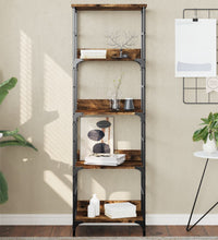 Bücherregal Räuchereiche 50x33x153 cm Holzwerkstoff