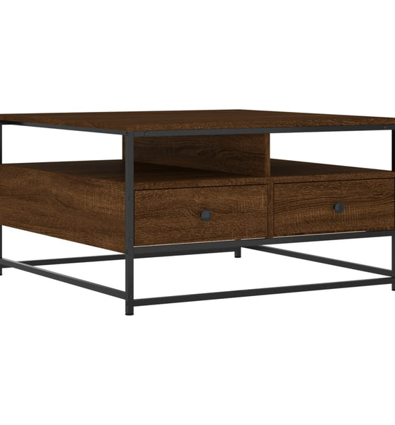 Couchtisch Braun Eichen-Optik 80x80x45 cm Holzwerkstoff