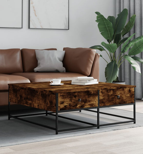 Couchtisch Räuchereiche 100x99x40 cm Holzwerkstoff