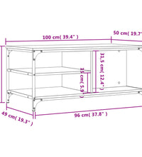 Couchtisch Sonoma-Eiche 100x50x45 cm Holzwerkstoff