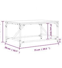 Couchtisch Schwarz 75x50x35 cm Holzwerkstoff