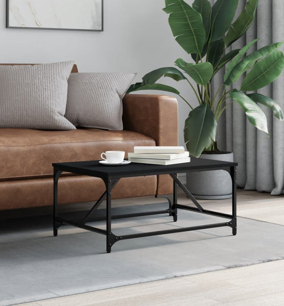 Couchtisch Schwarz 75x50x35 cm Holzwerkstoff