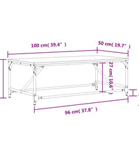 Couchtisch Sonoma-Eiche 100x50x35 cm Holzwerkstoff