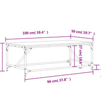 Couchtisch Braun Eichen-Optik 100x50x35 cm Holzwerkstoff