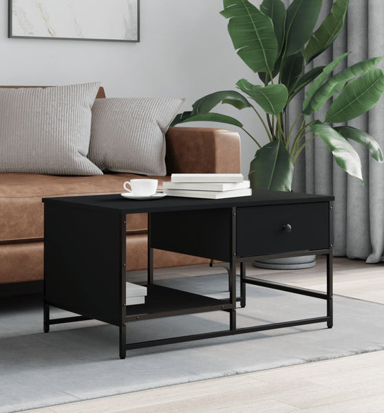 Couchtisch Schwarz 85,5x51x45 cm Holzwerkstoff