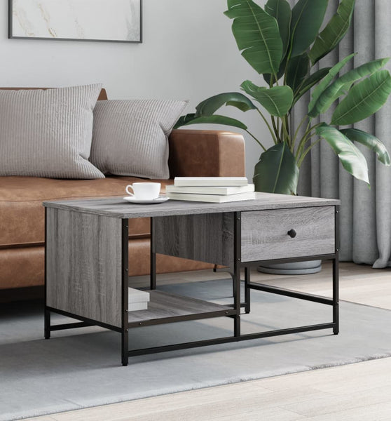 Couchtisch Grau Sonoma 85,5x51x45 cm Holzwerkstoff