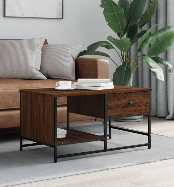 Couchtisch Braun Eichen-Optik 85,5x51x45 cm Holzwerkstoff