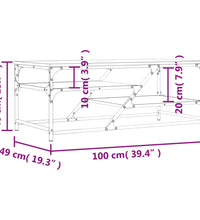 Couchtisch Braun Eichen-Optik 100x49x40 cm Holzwerkstoff