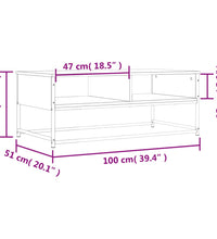 Couchtisch Räuchereiche 100x51x40 cm Holzwerkstoff