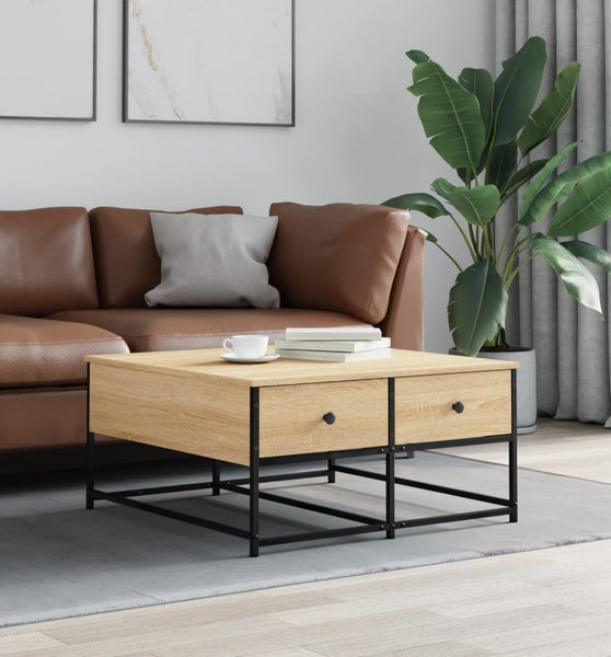 Couchtisch Sonoma-Eiche 80x80x40 cm Holzwerkstoff