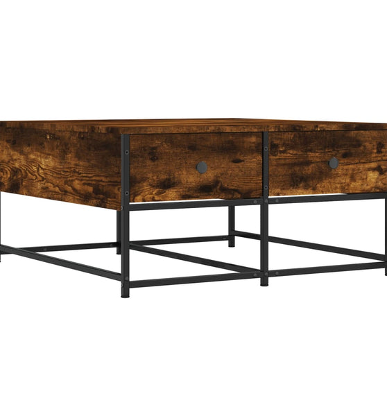 Couchtisch Räuchereiche 80x80x40 cm Holzwerkstoff