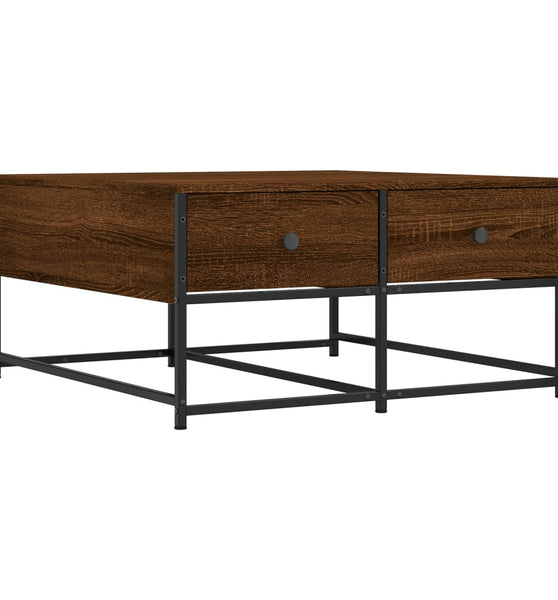 Couchtisch Braun Eichen-Optik 80x80x40 cm Holzwerkstoff