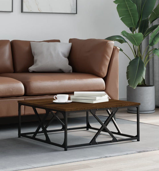 Couchtisch Braun Eichen-Optik 70x70x30 cm Holzwerkstoff