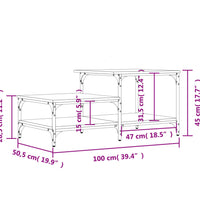 Couchtisch Schwarz 100x50,5x45 cm Holzwerkstoff