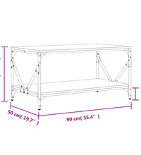 Couchtisch Schwarz 90x50x45 cm Holzwerkstoff