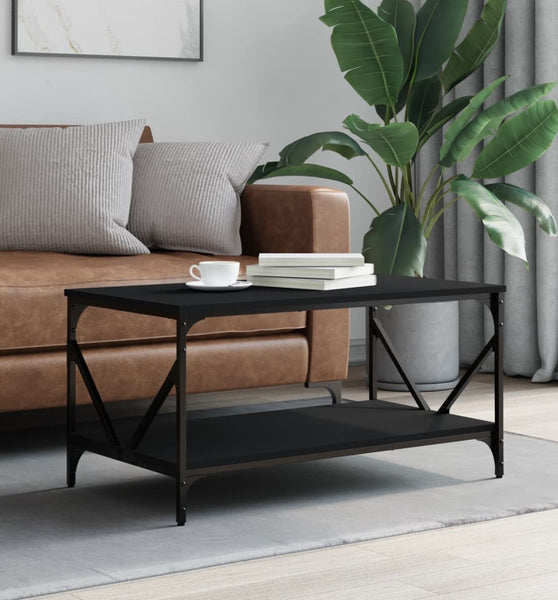 Couchtisch Schwarz 90x50x45 cm Holzwerkstoff