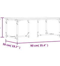 Couchtisch Räuchereiche 90x50x35 cm Holzwerkstoff
