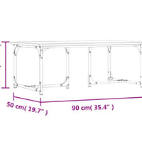 Couchtisch Grau Sonoma 90x50x35 cm Holzwerkstoff