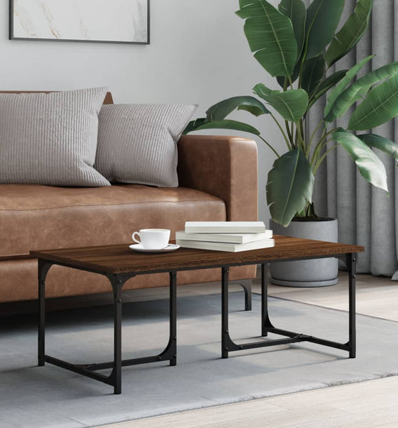 Couchtisch Braun Eichen-Optik 90x50x35 cm Holzwerkstoff