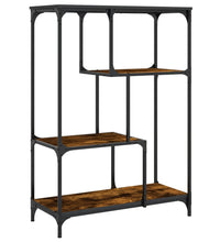 Bücherregal Räuchereiche 81x36x115 cm Holzwerkstoff und Stahl