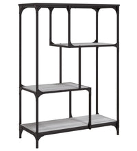 Bücherregal Grau Sonoma 81x36x115 cm Holzwerkstoff und Stahl