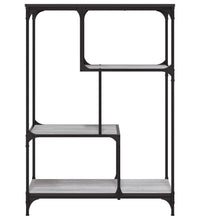 Bücherregal Grau Sonoma 81x36x115 cm Holzwerkstoff und Stahl