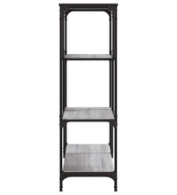Bücherregal Grau Sonoma 81x36x115 cm Holzwerkstoff und Stahl