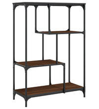 Bücherregal Braun Eiche 81x36x115 cm Holzwerkstoff und Stahl