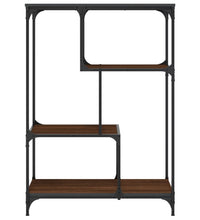 Bücherregal Braun Eiche 81x36x115 cm Holzwerkstoff und Stahl